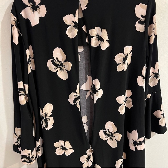 Tommy Hilfiger Longsleeve Dress Black Floral Workwear Casual Size 14 - Picture 5 of 6